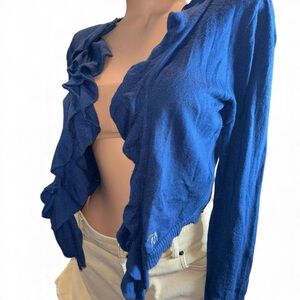 Abercrombie & Fitch Blue Knit Sweater cardigan